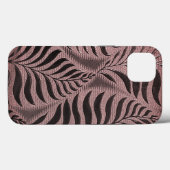 Coques Case-Mate iPhone Motif feuille or rose (Verso (horizontal))
