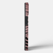 Coques Case-Mate iPhone Motif feuille or rose (Verso / Droite)