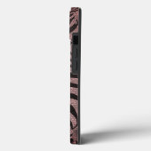 Coques Case-Mate iPhone Motif feuille or rose (Verso / Gauche)