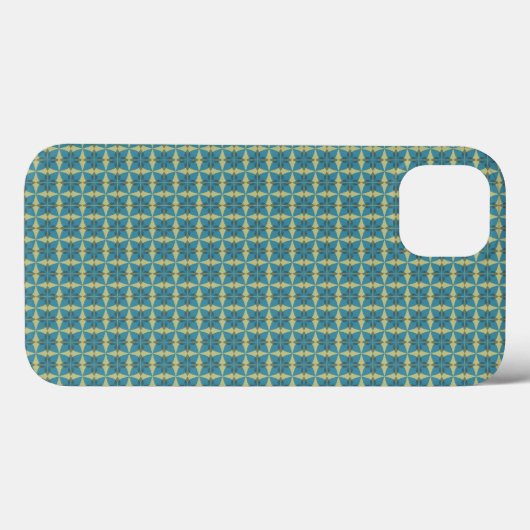 Coques Case-Mate iPhone Motif feuille simple en bleu (Verso (horizontal))