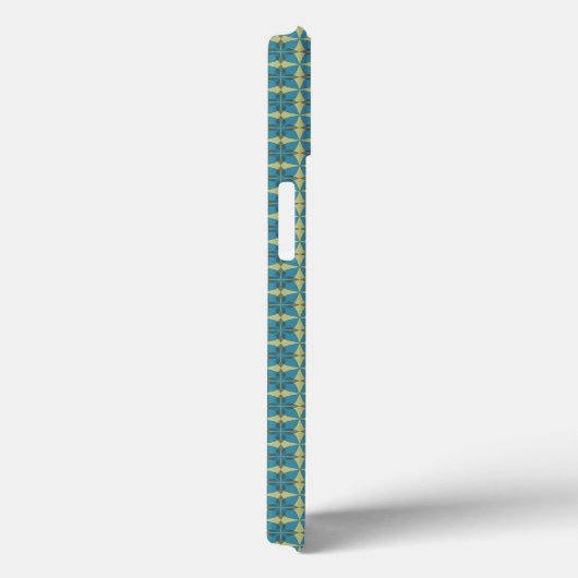 Coques Case-Mate iPhone Motif feuille simple en bleu (Verso / Droite)