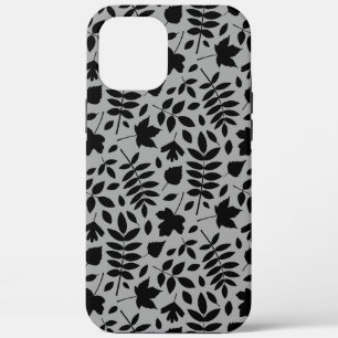 Case-Mate iPhone Case Motif Feuille tombé noir sur gris