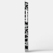 Coques Case-Mate iPhone Motif Feuille tombé noir sur gris (Verso / Gauche)
