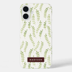 iPhone 16 Plus Case Motif Feuille vert