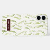 Coques Case-Mate iPhone Motif Feuille vert (Verso (horizontal))