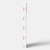 Coques Case-Mate iPhone Motif flamant rose | Monogramme (Verso / Droite)