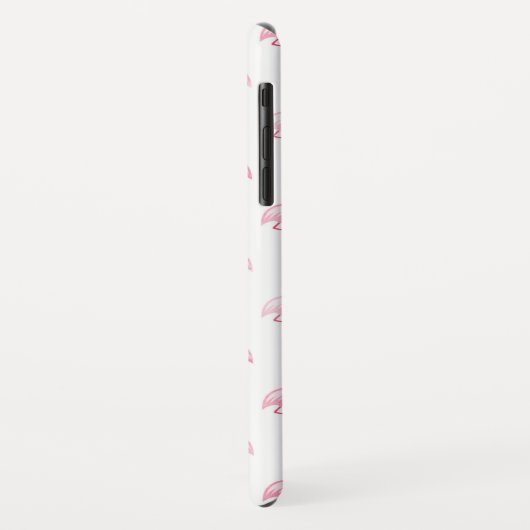 Coques Case-Mate iPhone Motif Flamingo rose et blanc mignon (Dos/Gauche)
