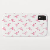 Coques Case-Mate iPhone Motif Flamingo rose et blanc mignon (Dos (Horizontal))