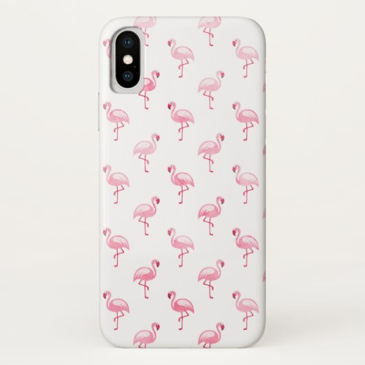 Coques Case-Mate iPhone Motif Flamingo rose et blanc mignon (Dos)