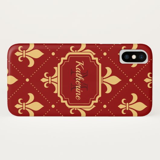 Coques Case-Mate iPhone Motif Fleur-de-lis (Dos (Horizontal))