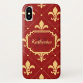 Coques Case-Mate iPhone Motif Fleur-de-lis (Dos)