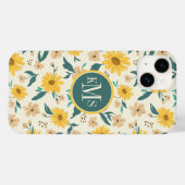 Coques Case-Mate iPhone Motif Fleur de marguerite jaune (Verso (horizontal))