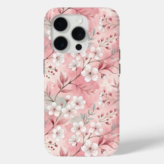 Coques Case-Mate iPhone Motif Fleur de Sakura Rose (Verso)