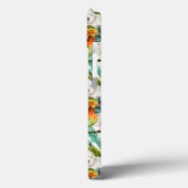 Coques Case-Mate iPhone Motif Fleur Exotique Et Oiseau | Monogramme (Verso / Gauche)