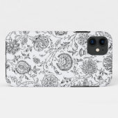 Coques Case-Mate iPhone Motif Fleur noir et blanc (Dos (Horizontal))