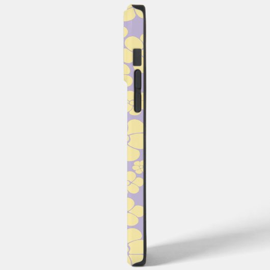 Coques Case-Mate iPhone Motif Fleur - Pastel Jaune et Violet (Verso / Gauche)