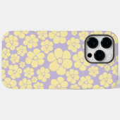 Coques Case-Mate iPhone Motif Fleur - Pastel Jaune et Violet (Verso (horizontal))