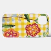 Coques Case-Mate iPhone Motif Fleur perlé sur En vichy (Verso (horizontal))