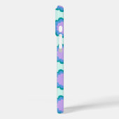 Coques Case-Mate iPhone Motif Fleur rétro mignonne en Mint et violet (Verso / Gauche)