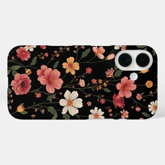 Coques Case-Mate iPhone motif fleur sauvage (Verso (horizontal))