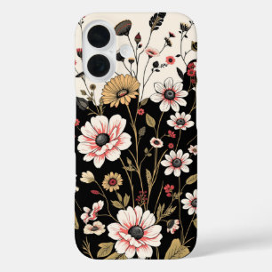 Coques iPhone 16 motif fleur sauvage