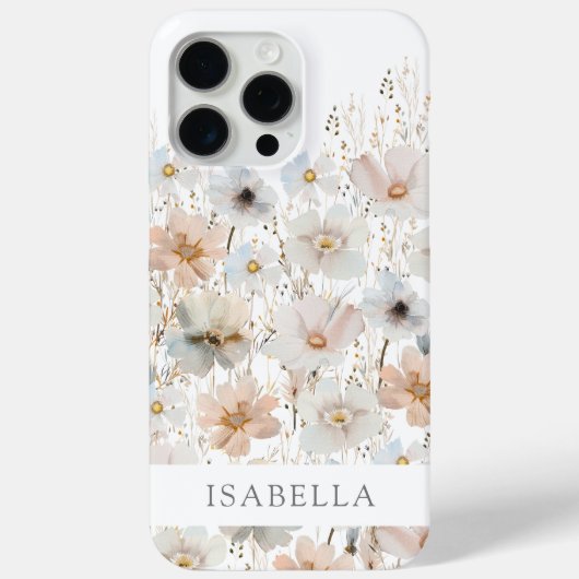 Coques Case-Mate iPhone Motif fleur sauvage personnalisé (Verso)