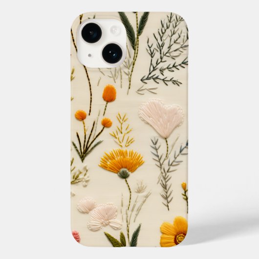 Coques Case-Mate iPhone motif fleur sauvage transparent (Verso)