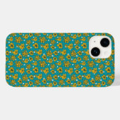 Coques Case-Mate iPhone Motif Fleurs Turquoises jaunes (Verso (horizontal))