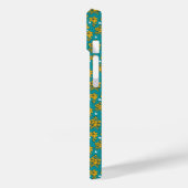 Coques Case-Mate iPhone Motif Fleurs Turquoises jaunes (Verso / Gauche)