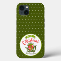 Motif flocon de neige rouge vert Joyeux Noël Chari
