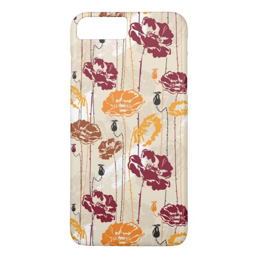 Coques Case-Mate iPhone Motif floral 4 d'élégance abstraite (Dos)
