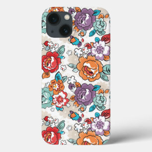 iPhone 13 Case Motif floral 5 d'élégance abstraite