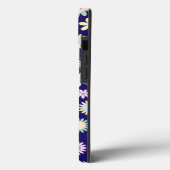 Coques Case-Mate iPhone Motif floral à fond bleu (Verso / Gauche)