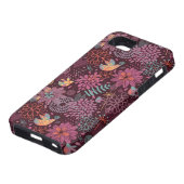 Coques Case-Mate iPhone Motif floral abstrait avec des oiseaux (Bas)
