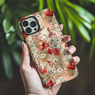 Coques iPhone 16 Pro Max Motif floral aquarelle élégant personnalisé