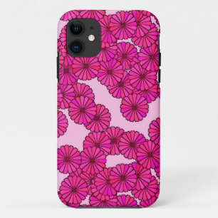 Etui iPhone Case-Mate Motif floral Art Déco - magenta sur rose