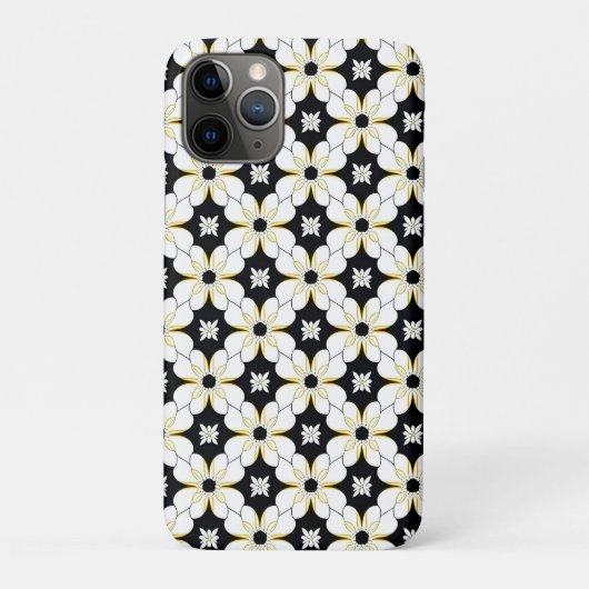 Coques Case-Mate iPhone Motif floral avec Fleur blanche et jaune (Dos)