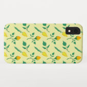 Coques Case-Mate iPhone Motif floral avec rose jaune et fleurs de tulipe (Dos (Horizontal))