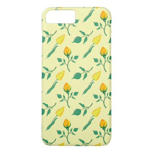 Coques Case-Mate iPhone Motif floral avec rose jaune et fleurs de tulipe (Dos)