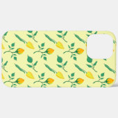 Coques Case-Mate iPhone Motif floral avec rose jaune et fleurs de tulipe (Retour (horizontal))