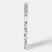 Coques Case-Mate iPhone Motif floral blanc dessiné à la main Monogramme ja (Verso / Droite)