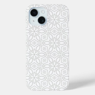 Coque Pour iPhone 15 Motif Floral Blanc Minimaliste pour iPhone 15 Pro
