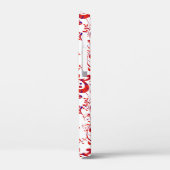 Coques Case-Mate iPhone Motif floral blanc rouge mou (Verso / Gauche)