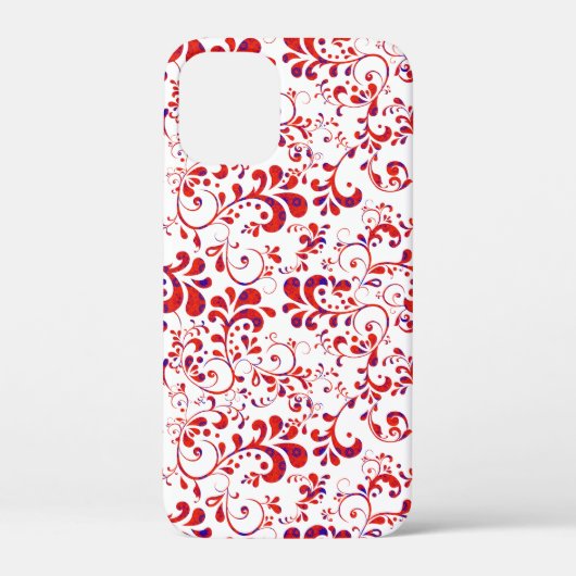 Coques Case-Mate iPhone Motif floral blanc rouge mou (Verso)