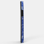 Coques Case-Mate iPhone Motif floral bleu, bleu clair (Dos/Droite)