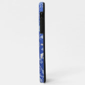 Coques Case-Mate iPhone Motif floral bleu, bleu clair (Dos/Gauche)