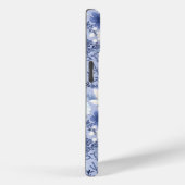 Coques Case-Mate iPhone Motif floral bleu clair (Verso / Droite)