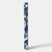 Coques Case-Mate iPhone Motif floral bleu complexe sur fond clair (Verso / Gauche)