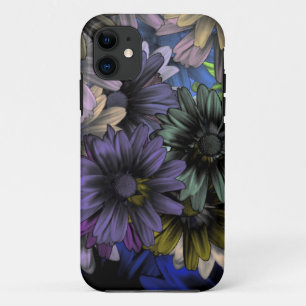 Coques Pour iPhone Motif floral bleu et orange