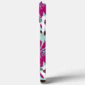 Coques Case-Mate iPhone Motif floral bleu et violet (Verso / Gauche)